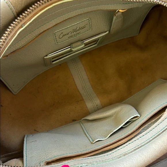 Cordo Maltedo Chic Large Bag in Mint Green Leather with Gold Accents - Picture 7 of 7